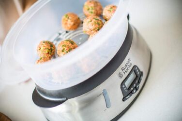 Рисівварка Russell Hobbs 19750-56 з функцією підігріву та парової обробки, антипригарне покриття, мірний стакан та ложка, скляна кришка
