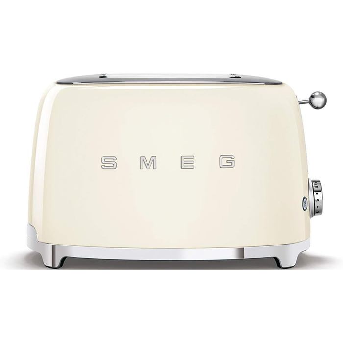 Тостер Smeg TSF01CREU Cream 2-слотовий, 6 рівнів підсмажування, функція розморожування та підігріву, 950 Вт