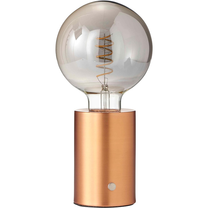 Світлодіодна акумуляторна настільна лампа Northpoint Edison, 96 годин роботи, 2000 мАг, сенсорне затемнення, рожеве золото, декоративна лампа з ниткою розжарювання