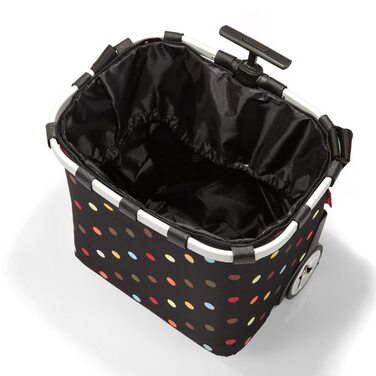 Reisenthel Carrycruiser Dots – Сумка-візок для покупок із міцною алюмінієвою рамою, плечовим ременем, знімною сітчастою внутрішньою кишенею, водовідштовхувальна