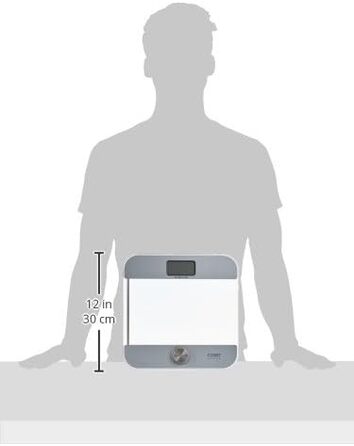 Ваги для тіла CASO Body Energy Ecostyle, батарейок не потрібно, скляна поверхня, до 180 кг, точність 100 г, дизайнерські електронні ваги