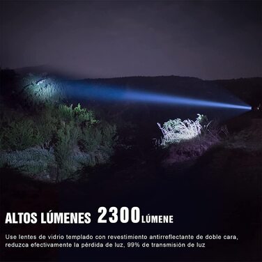 Ліхтарик TrustFire T70 LED, 2300 люмен, акумуляторний, тактичний, надяскравий, 1000 м, IPX8, 5 режимів, для полювання, кемпінгу, надзвичайних ситуацій, чорний