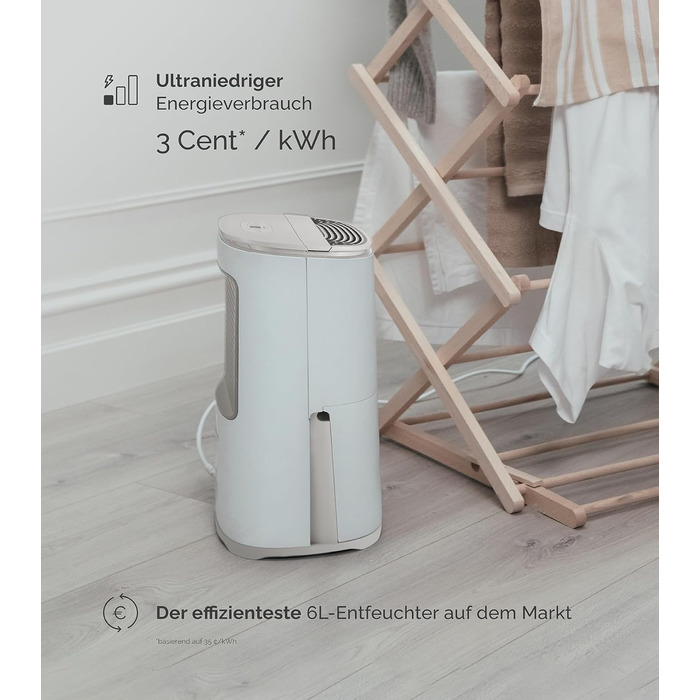 Meaco MeacoDry Arete® Two 25L: Повітряний осушувач та очищувач з HEPA-фільтром H13, Wi-Fi, інтелектуальні режими (Pebble Grey)