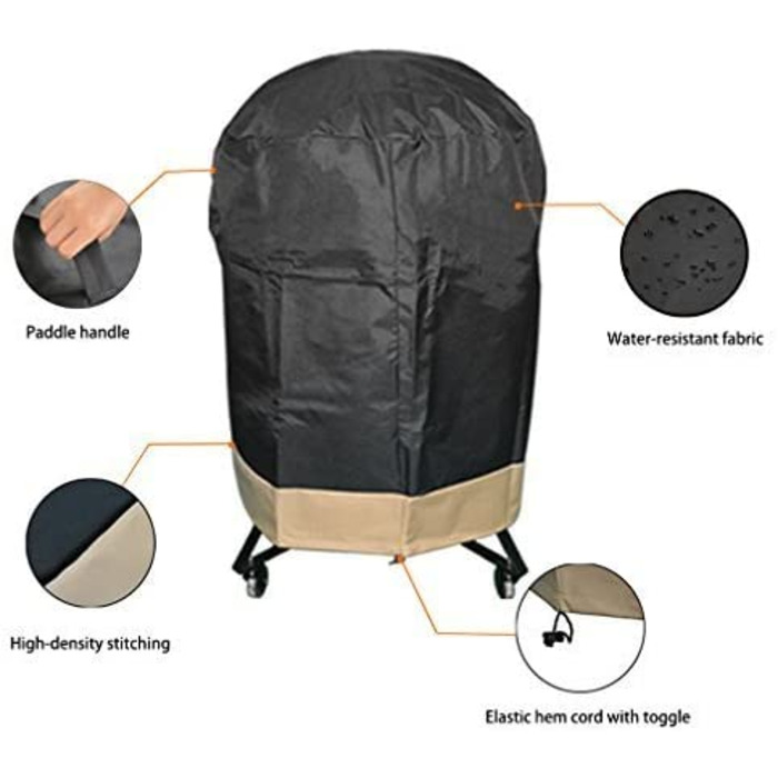 Чохол для гриля Onlyfire для Kamado, підходить до Big Green Egg Large, Kamado Joe Classic, Stand Alone, Large Grill Dome, Pit Boss K22, Louisiana K22