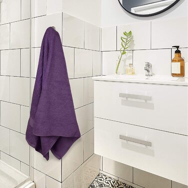 Набір рушників Utopia Towels 4 шт, 100% бавовна, 69x137 см, преміум, дуже вбираючі, м'які банні рушники, колір сливовий