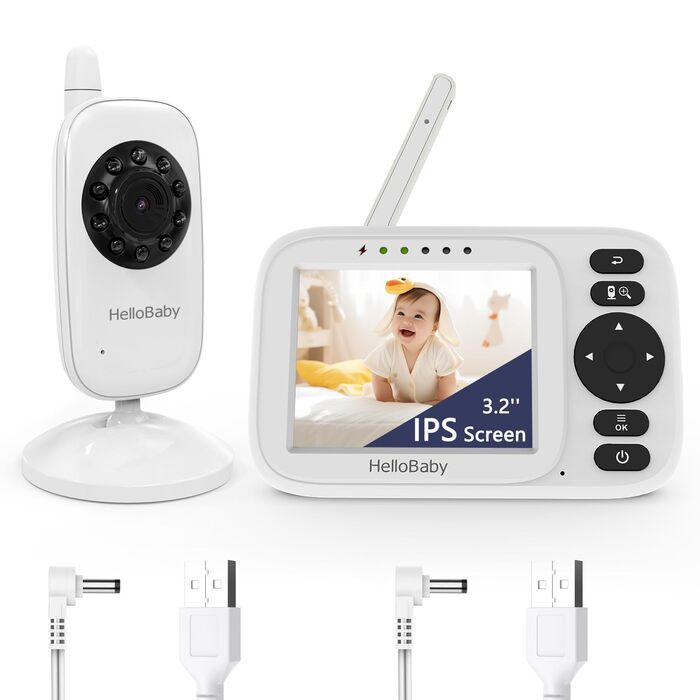 Радіоняня HelloBaby з камерою, відеоняня без Wi-Fi, 3.2
