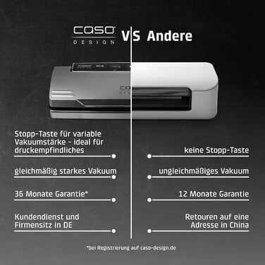 Вакууматор CASO VC 10 Plus Edition з набором аксесуарів, вакуумний пакувальник для продуктів, ширина шва 30 см, помпа 9 л/хв