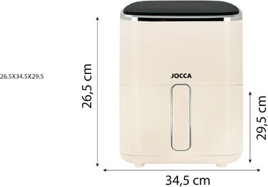 Аерофритюрниця JOCCA 5Л, безмасляна фритюрниця 1450Вт з LED сенсорним екраном та регулюванням температури, чорна