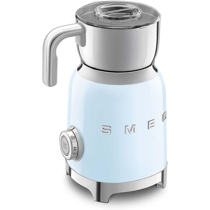 Молокозбивач SMEG MFF11PBEU 50's Style, пастельно-блакитний/чорний