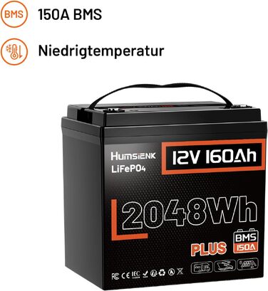 Акумулятор LiFePO4 Humsienk 24V 200Ah 5120Wh — Потужний сонячний акумулятор з BMS 250A, IP65, для RV, сонячних систем та резервного живлення будинку