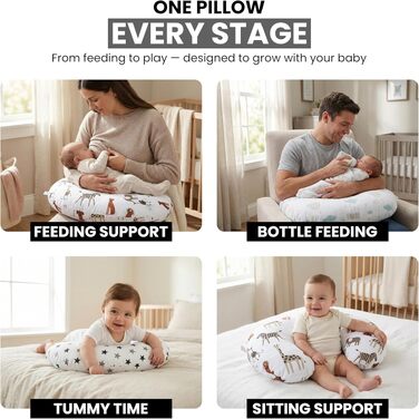Подушка для годування Cuddles Collection Stillkissen 4-в-1 (Райдуга) багатофункціональна, для вагітних та годуючих мам