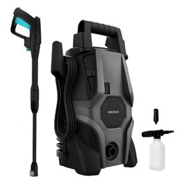 Мийка високого тиску Cecotec HydroBoost 1400 Essential: 1400 Вт, для дому, саду та авто, 105 бар, 426 л/год, алюмінієвий насос, радіус дії 9 м, багатокольорова, 1 насадка + пляшка для миючого засобу