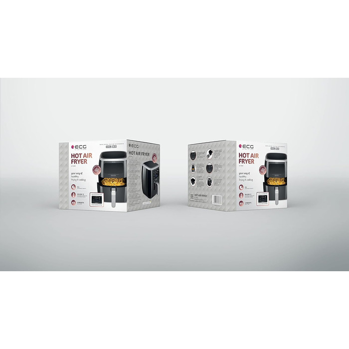 Фритюрниця з гарячим повітрям ECG AF 6000, чорна, 6 л, електрична