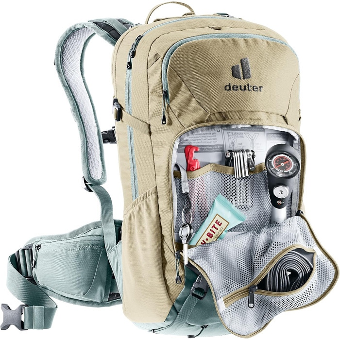 Жіночий велосипедний рюкзак Deuter Attack 18 SL з протектором, 18 л, колір Desert Sage