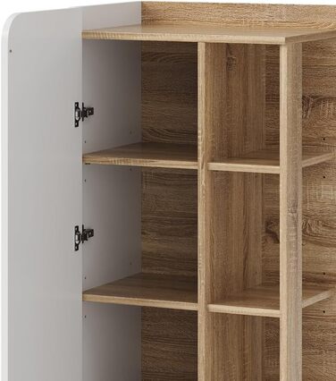 Середня шафа Vicco Karen, дуб сонома/білий, 50x128 см, з дверцятами та відкритими полицями