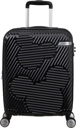 Дорожня валіза American Tourister Mickey Clouds, розмір S, розширювана, 55 см, 38/45 л, чорна з принтом Міккі Мауса, ручна поклажа, на колесах
