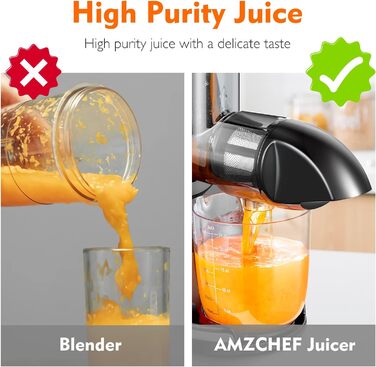 Соковижималка для фруктів та овочів, 150 Вт AMZCHEF