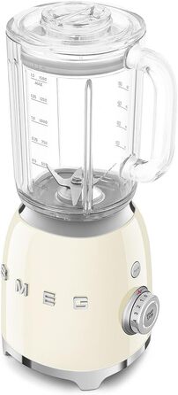 Міксер стаціонарний Smeg BLF03CREU 1.5 л кремового кольору, 800 Вт, 4 швидкості, автоматичні програми