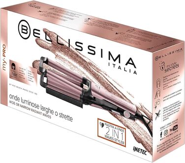 Плойка для хвиль і локонів BELLISSIMA Imetec My Pro Beach Waves GT20 100, подвійний стайлер, 3 температури, захист волосся