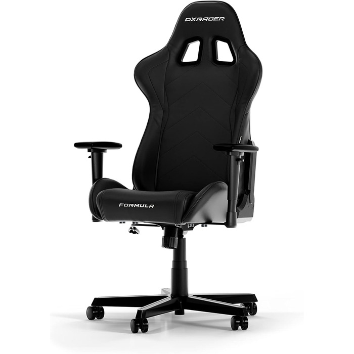 Ігрове крісло DXRacer Formula L чорне, штучна шкіра, оригінал