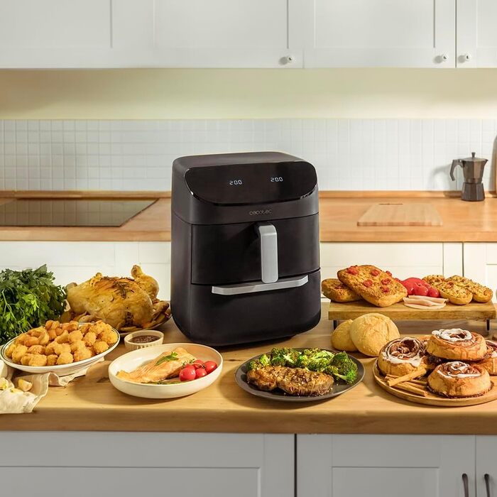 Аерофритюрниця, духовка та гриль Cecotec Cecofry FoodCourt 11000 Connected 11 л, 1850 Вт, 3-в-1, 8 програм, керування через Wi-Fi та додаток, 40-230°C