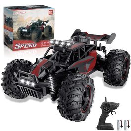 Радіокерований позашляховик Carox 1:18, 2.4 GHz, 25 км/год, Monstertruck з підсвічуванням (Червоний)