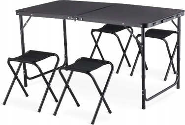 Туристичний стіл Outtec, 60 x 120 x 54,5 см, чорний