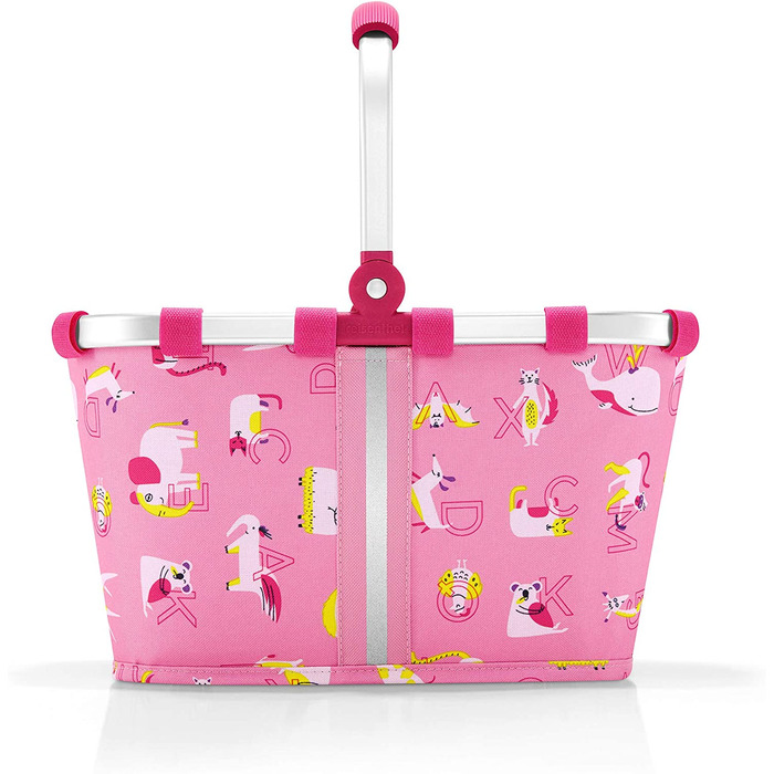 Дитячий кошик для покупок reisenthel carrybag XS, 5 л, 33,5x18x19,5 см, рожевий з буквами ABC friends