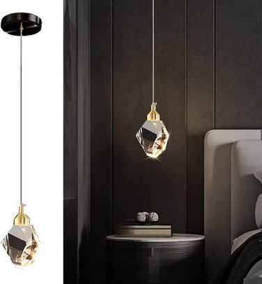Сучасна кришталева підвісна люстра з LED, 3 кольори, регульована висота, золота/чорна, для кухонного острова, спальні та їдальні