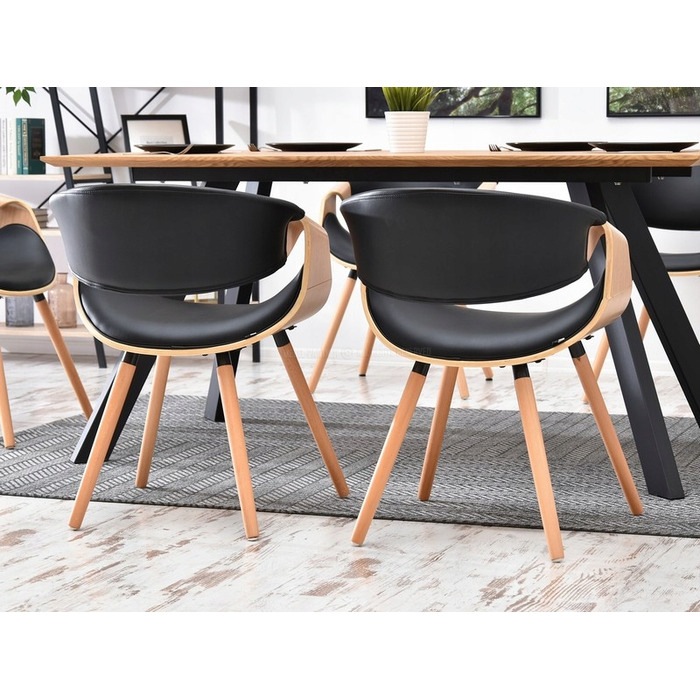 Стілець Mebel-Partner, штучна шкіра, чорний, 1 шт.