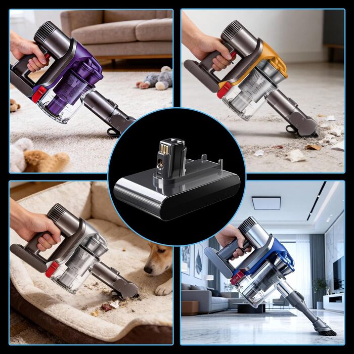 Акумулятор для пилососа Dyson Absolute/Animal/Motorhead/Fluffy SV10 (Carbon Fiber) + 5 фільтрів + гвинти (DC31)