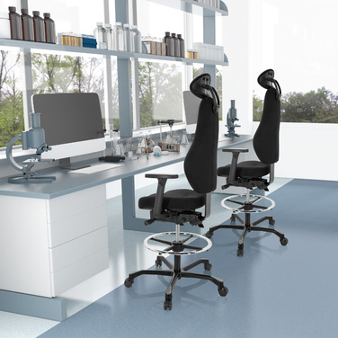 Робоче крісло / стільниця стілець RESISTIO WORK тканина чорний hjh OFFICE