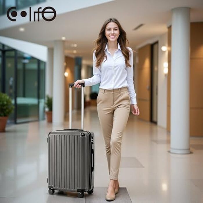 Валіза велика COOLIFE XL (75.5 см), твердий корпус ABS+PC, темно-синя