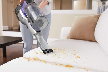 Акумуляторний пилосос BLACK+DECKER 4в1 для дому та тварин, 36В, 2.0А·год, без мішка, з електрощіткою для шерсті, 2в1 щілинна насадка, настінне кріплення, сріблясто-фіолетовий