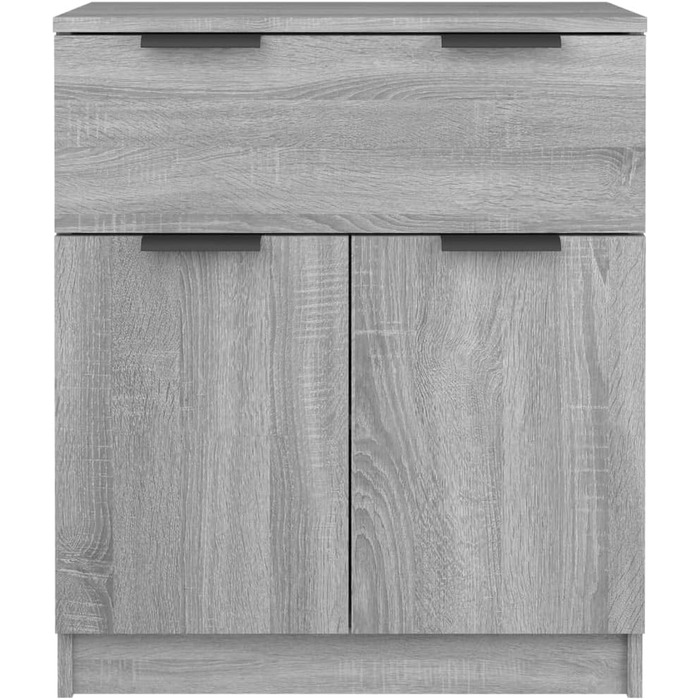 Комод шафа vidaXL для вітальні та коридору, сірий/дуб сонома, 60x30x70 см, ДСП