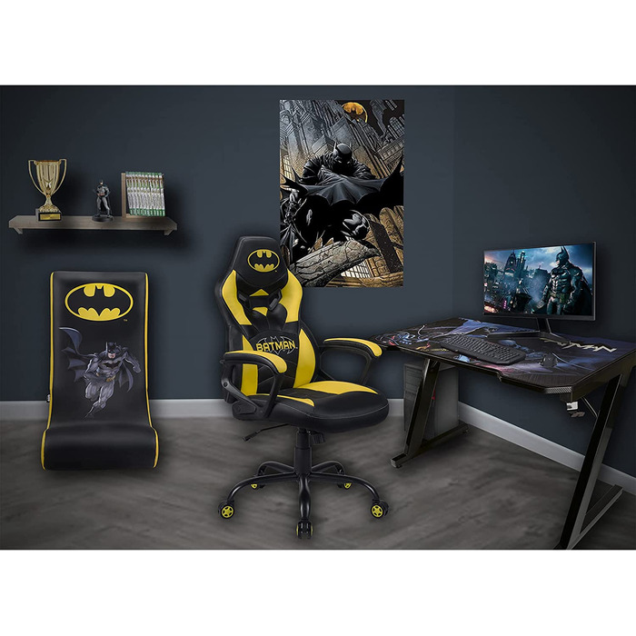 Дитяче ігрове крісло Subsonic Batman, офіційна ліцензія DC Comics, для офісу та геймінгу