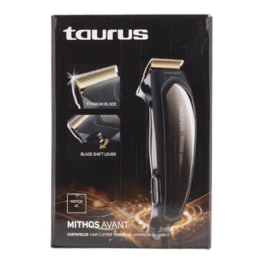 Професійна машинка для стрижки волосся Taurus MITHOS AVANT, 3000 об/хв, титанові леза, 4 насадки, сірий, з гребінцем, щіткою та мастилом