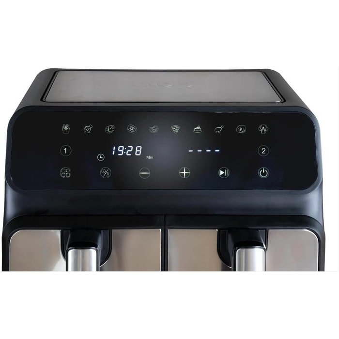 Аерофритюрниця Unold Twin Zone 58685, подвійна камера, 8 л, 1700 Вт, BPA-free, 2 кошики по 4 л, знімні решітки