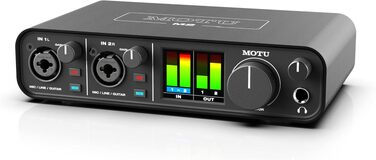 MOTU M2 - Аудіоінтерфейс USB 2.0, 2 входи/2 виходи, 24-біт/192 кГц