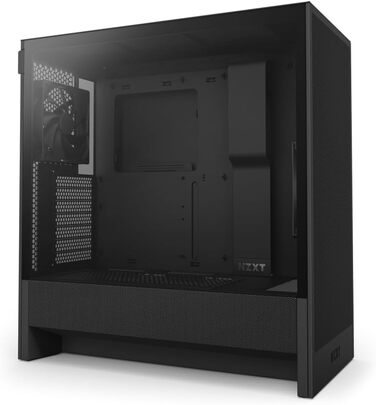 NZXT H5 Flow – компактний ігровий ATX Midi Tower корпус для ПК, високий повітряний потік, 2 вентилятори 120 мм, підтримка радіатора 360 мм спереду та 240 мм зверху, чорний