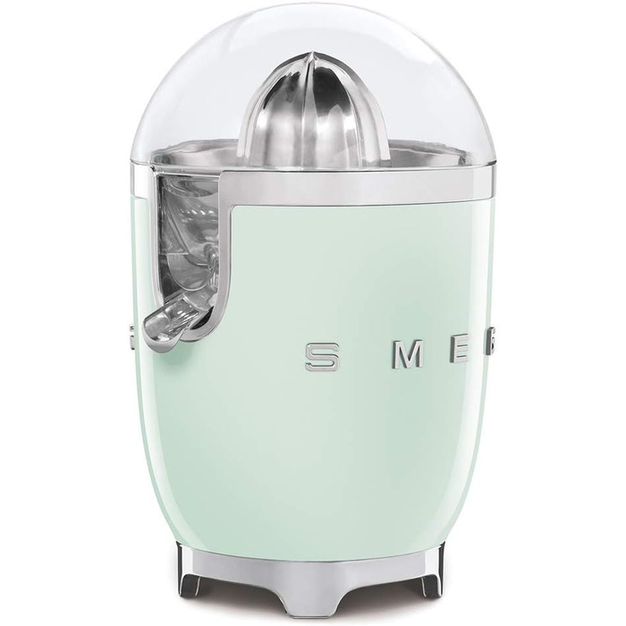 Соковитискач для цитрусових SMEG CJF11PGEU електричний, 70 Вт, нержавіюча сталь, захист від капання, пастельно-зелений