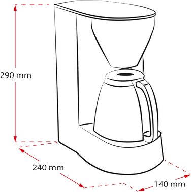 Кавоварка крапельна Melitta Single5, скляна колба, 5 чашок, чорна, з функцією захисту від крапель