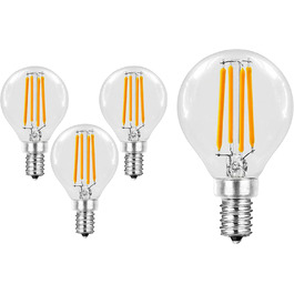 Світлодіодна лампа Trango E14002-3, 5 Вт, 450 Лм, 3000K, кулька, E14, 3 шт. – LED філаментна лампочка, заміна 40Вт, тепле біле світло, кут 360°