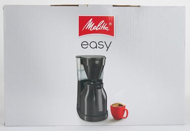 Кавоварка Melitta Easy Therm з термокувшином, фільтраційна, до 8 чашок, чорна, з функцією захисту від капання