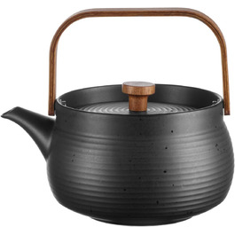 Чайник ASA Selection з дерев'яною ручкою, чорний, 1 л, 17,4×14,2×15,6 см