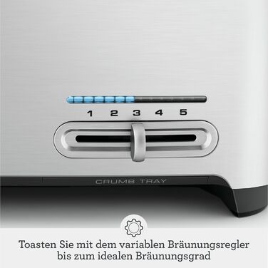 Тостер Sage The Smart Toast на 4 скибки, щітковий алюміній, електричний, для хліба