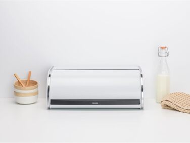 Контейнер для хліба та випічки Brabantia Rollbrotkasten, сталевий, матовий бежевий, великий