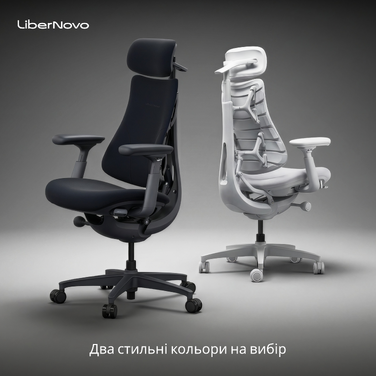 Крісло офісне ергономічне LiberNovo Omni Gen Graphite 48 см