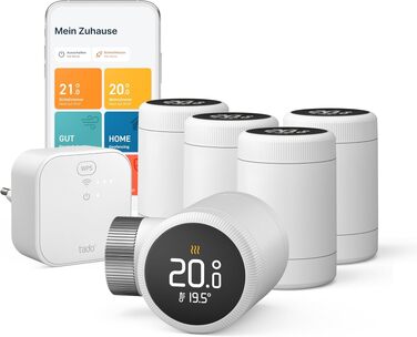 Розумний комплект керування опаленням tado° X Starter Kit: Bridge X, 3 термостати та бездротовий датчик температури (набір з 5 елементів)