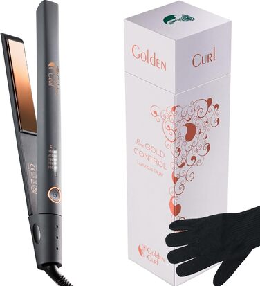 Плойка-випрямляч для волосся Golden Curl з іонною технологією, 5 років гарантії, стайлер для локонів і випрямлення, аксесуари, рожеве золото